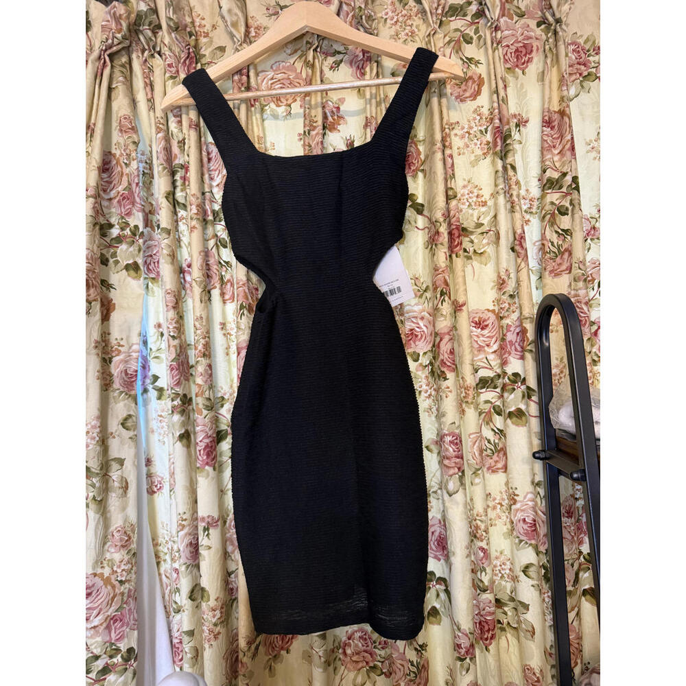 NWT! Rumer Rosa Square Neck Mini Dress - Black XS - Picture 2 of 5